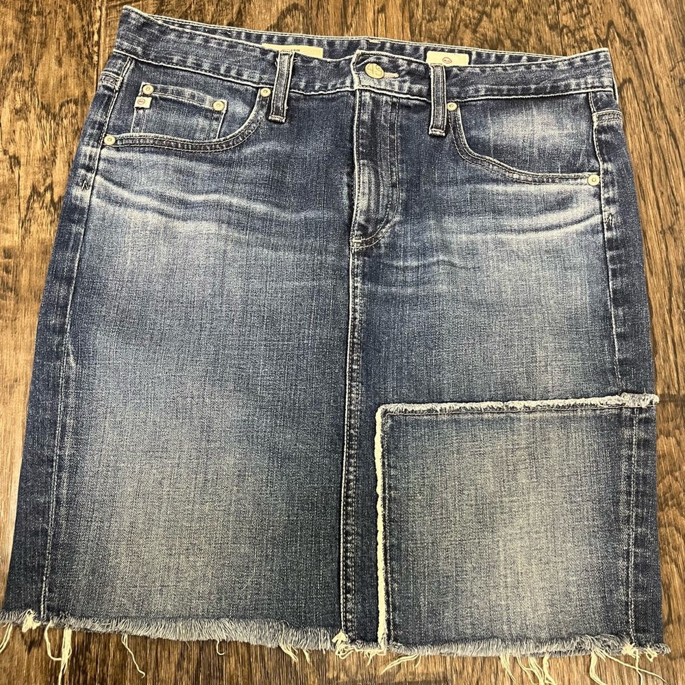 AG Adriano Goldschmied Blue Denim Skirt